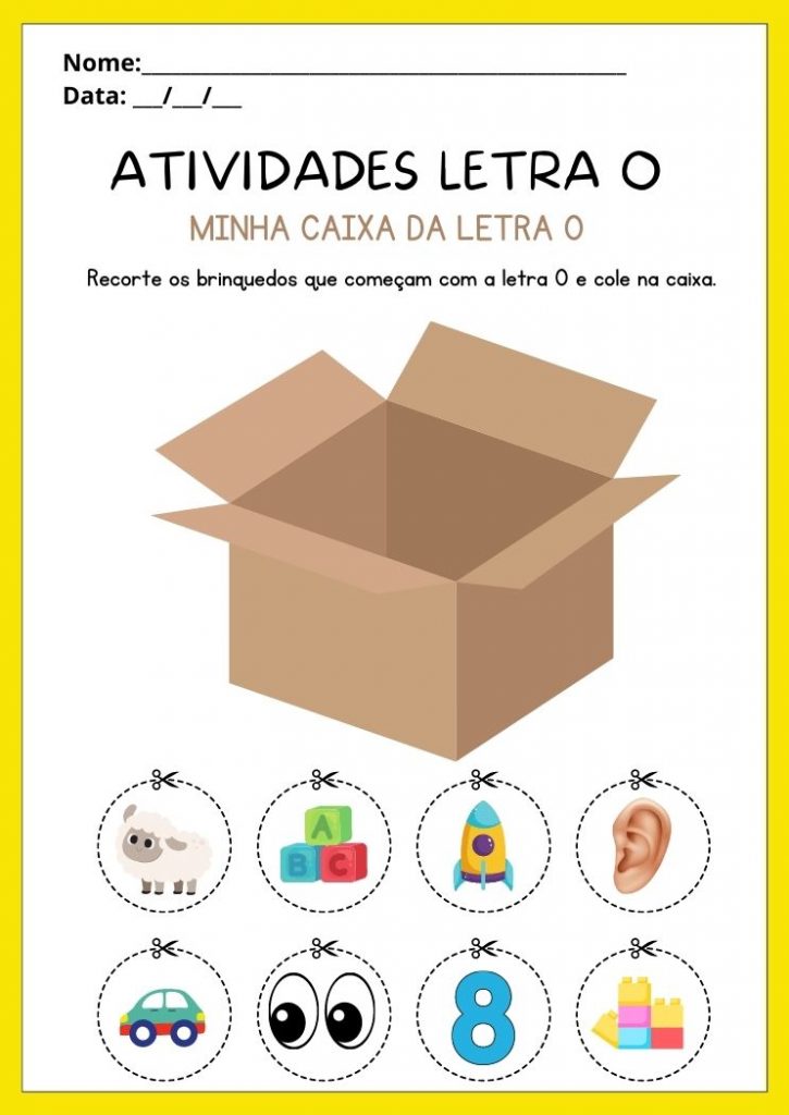 Atividades com a Letra O Maiúscula e Minúscula para Imprimir