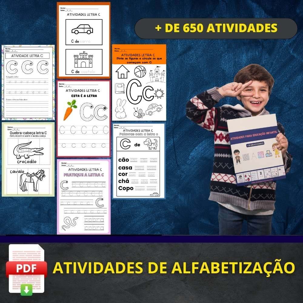 Atividades de alfabetização e educação infantil