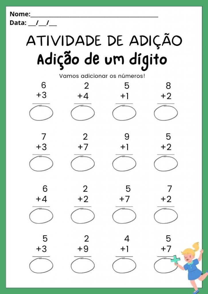 Atividades de Adição para Imprimir