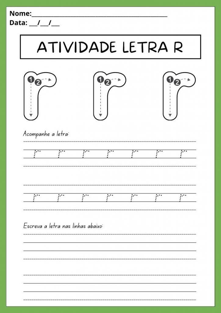 Letra R Recorte Atividades com a Letra R Maiúscula e Minúscula para Imprimir