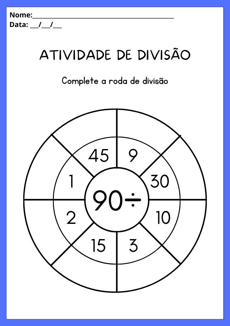 30 Atividades de Divisão para Imprimir Educação Infantil - Online Cursos  Gratuitos