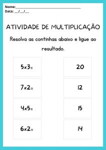 Atividades de Multiplicação para Imprimir