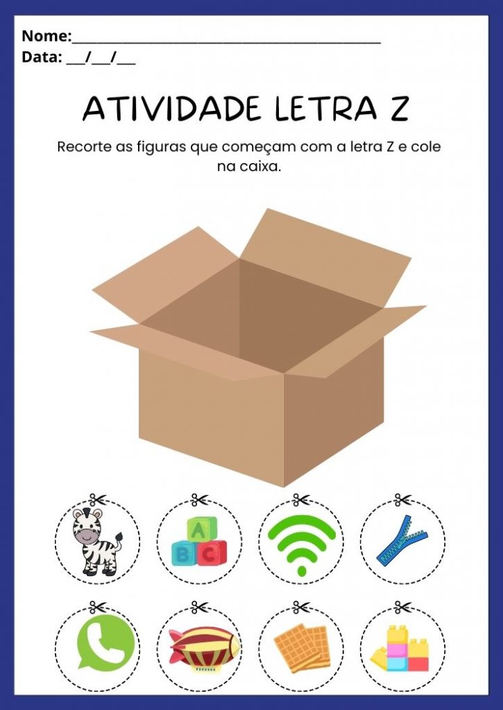 Atividades com a Letra Z Maiúscula e Minúscula para Imprimir