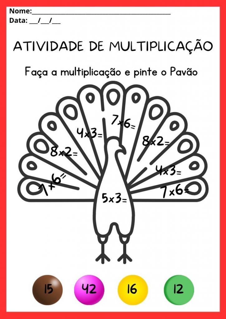 Atividades de Multiplicação para Imprimir