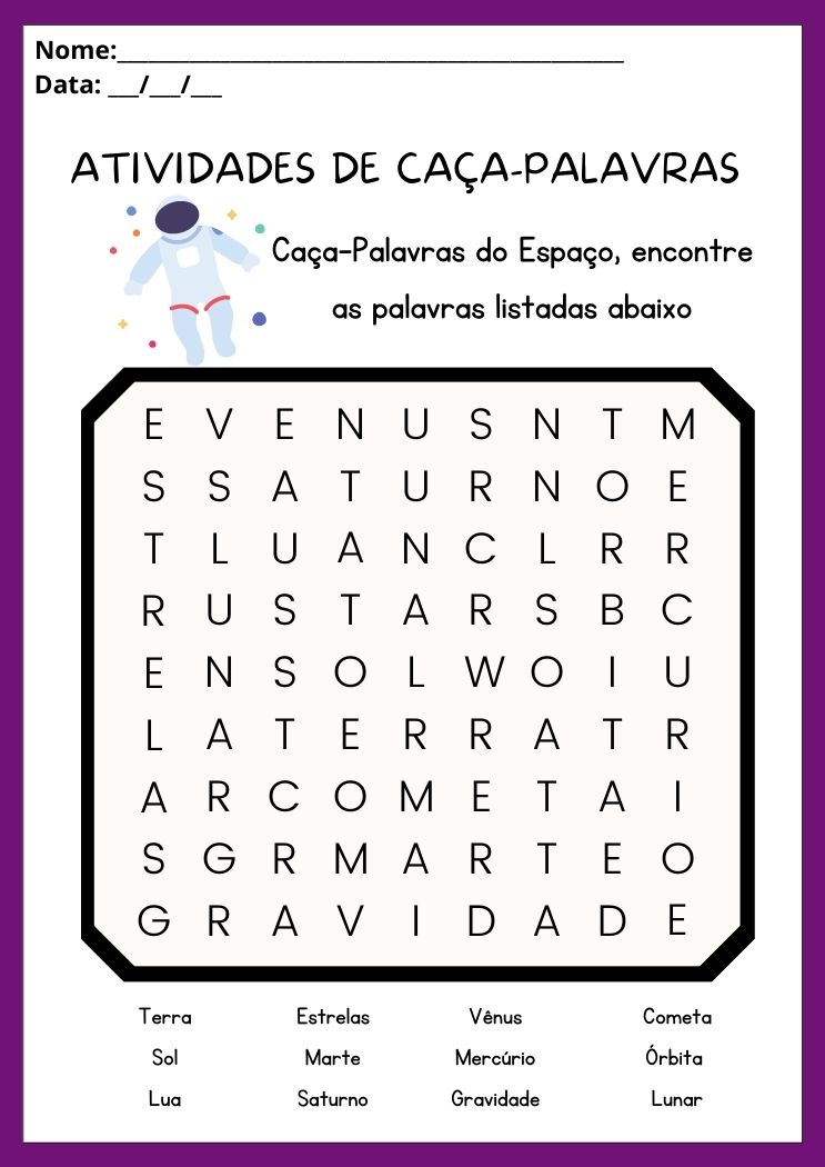 Múmia Caça-palavras - SOS Professor Atividades - 2º e 3º ano