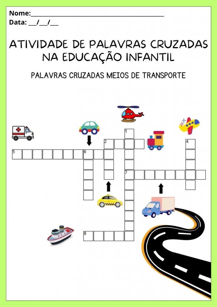 10 Atividades De Palavras Cruzadas Na Educação Infantil