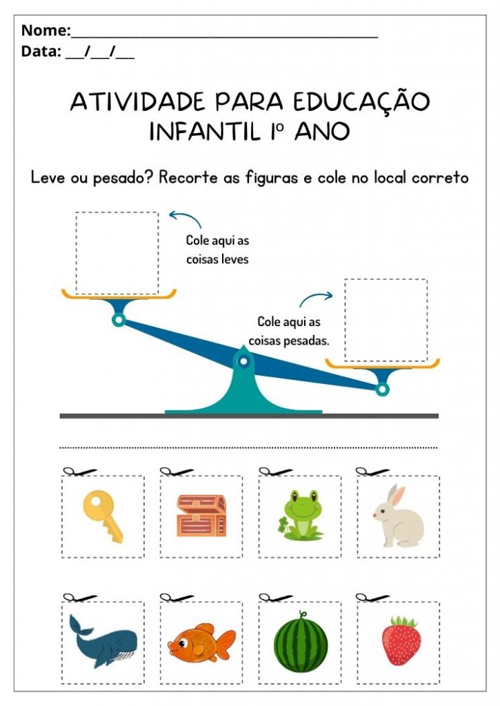 25 Atividades Para Educação Infantil 1º Ano