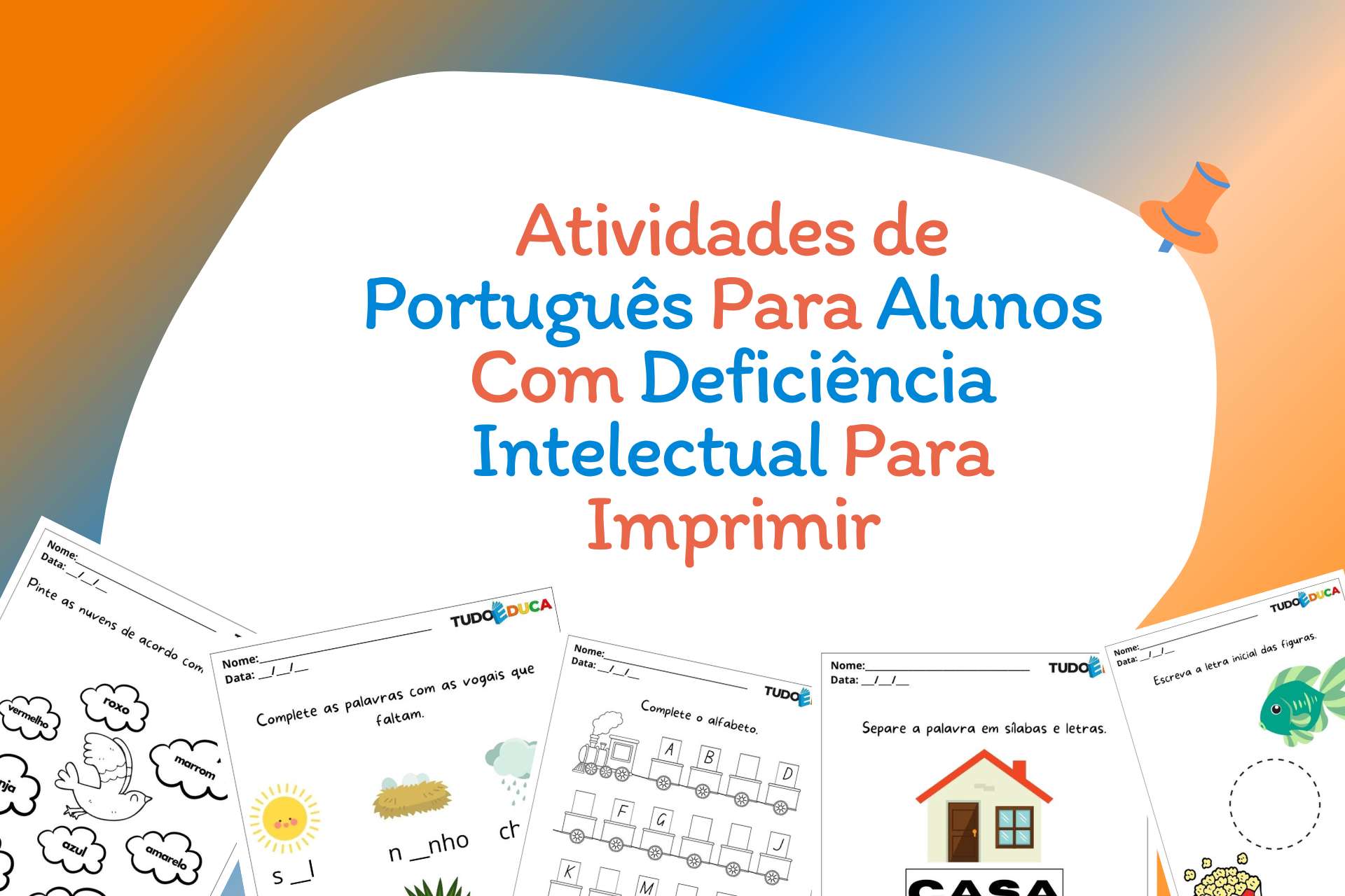 Atividades de Português Para Alunos Com Deficiência Intelectual Para Imprimir