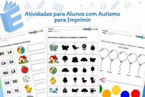 Atividades para alunos com autismo para imprimir