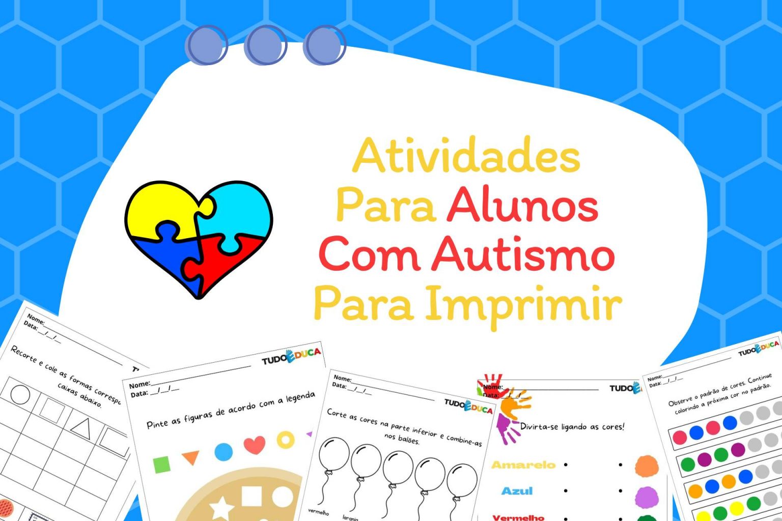 33 Atividades para Alunos com Autismo para Imprimir