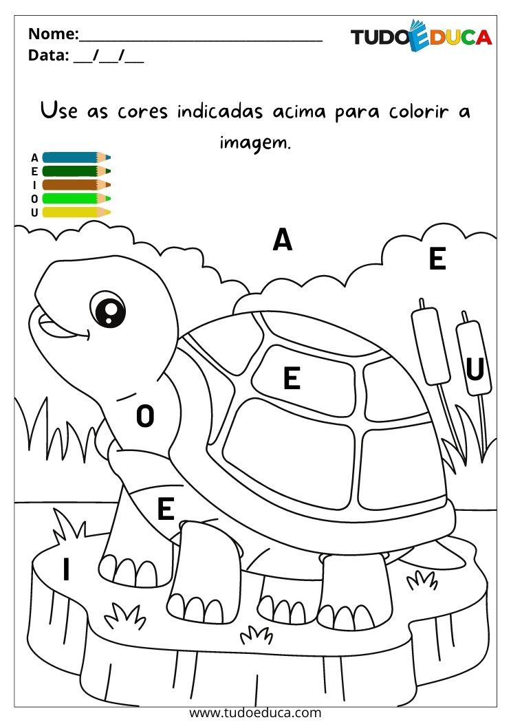 Atividade para alunos com síndrome de down pinte a imagem conforme a indicação das cores para imprimir