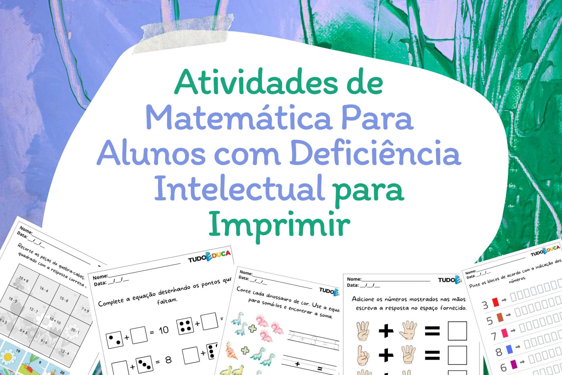 Atividades de Matemática Para Alunos com Deficiência Intelectual para Imprimir