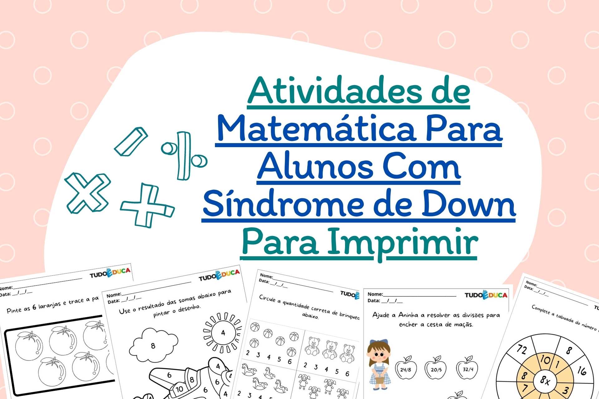 Atividades de matemática para alunos com síndrome de down para imprimir