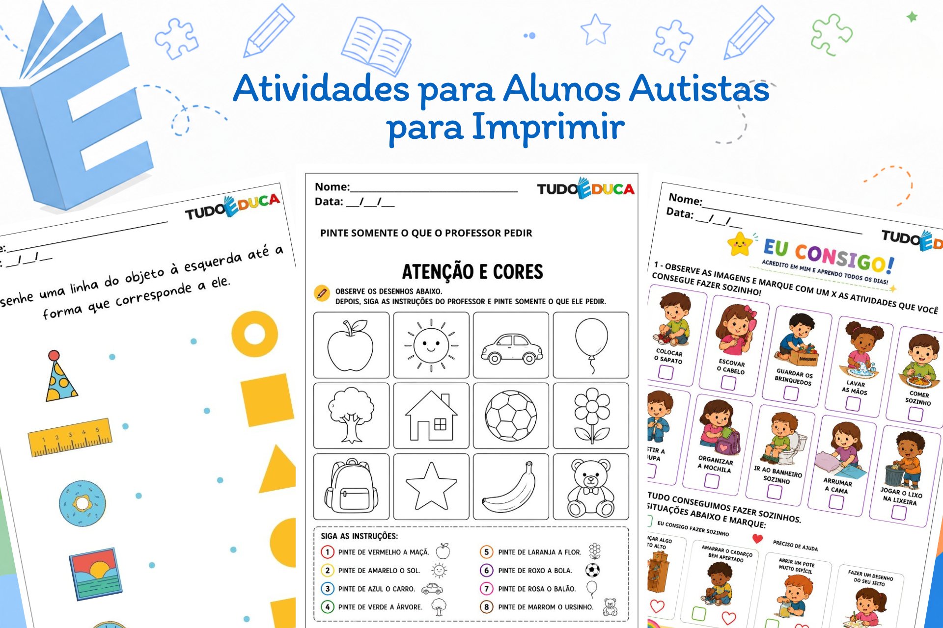 Atividades para Alunos Autistas para Imprimir