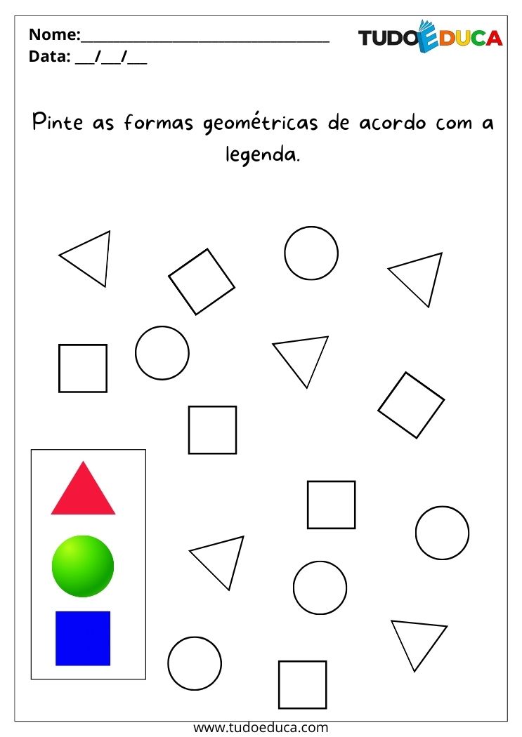 Atividade com formas geométricas para autista