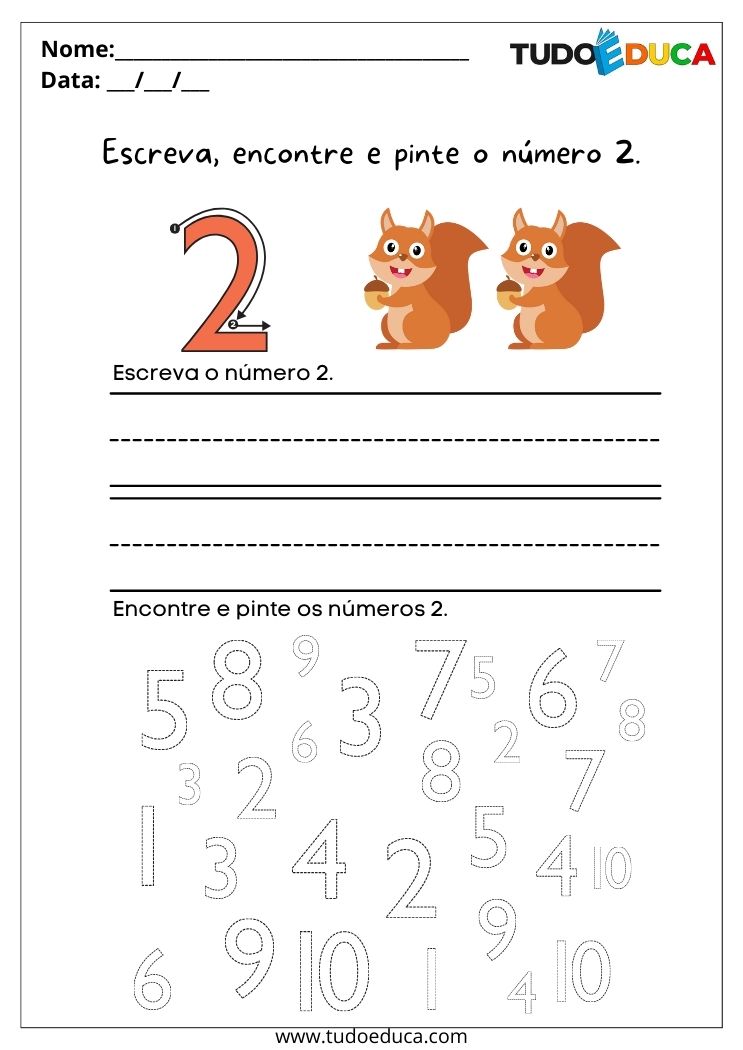 Atividade com Números para Educação Infantil para imprimir