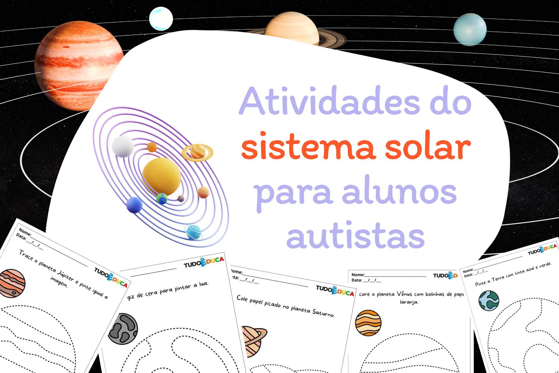 Atividades do sistema solar para alunos autistas