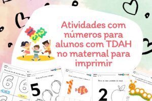 Atividades com números para alunos com TDAH no maternal para imprimir