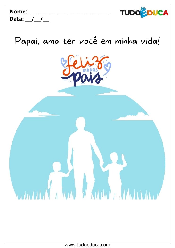 Atividade Dia dos Pais Maternal caminhada