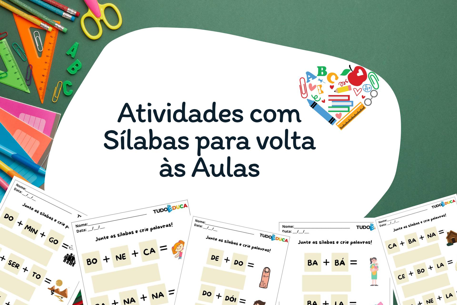 Atividades com Silabas para volta as Aulas