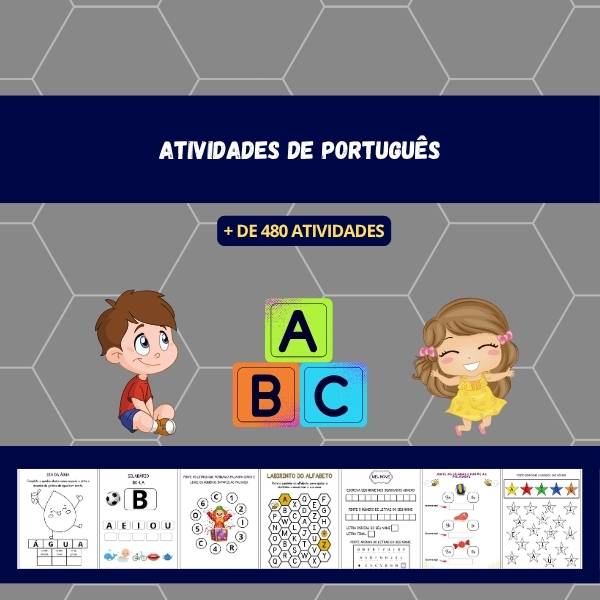 Banner atividades de portugues 1 ao 5 ano