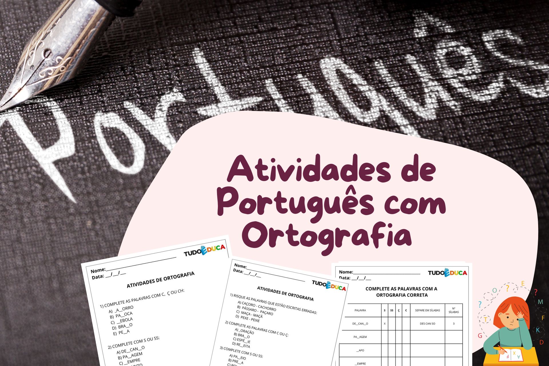 Atividades de Português com Ortografia