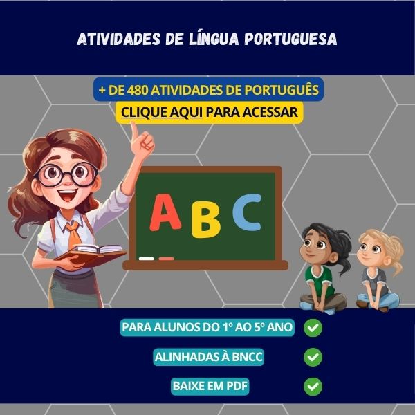 Banner atividades de portugues 1 ao 5 ano