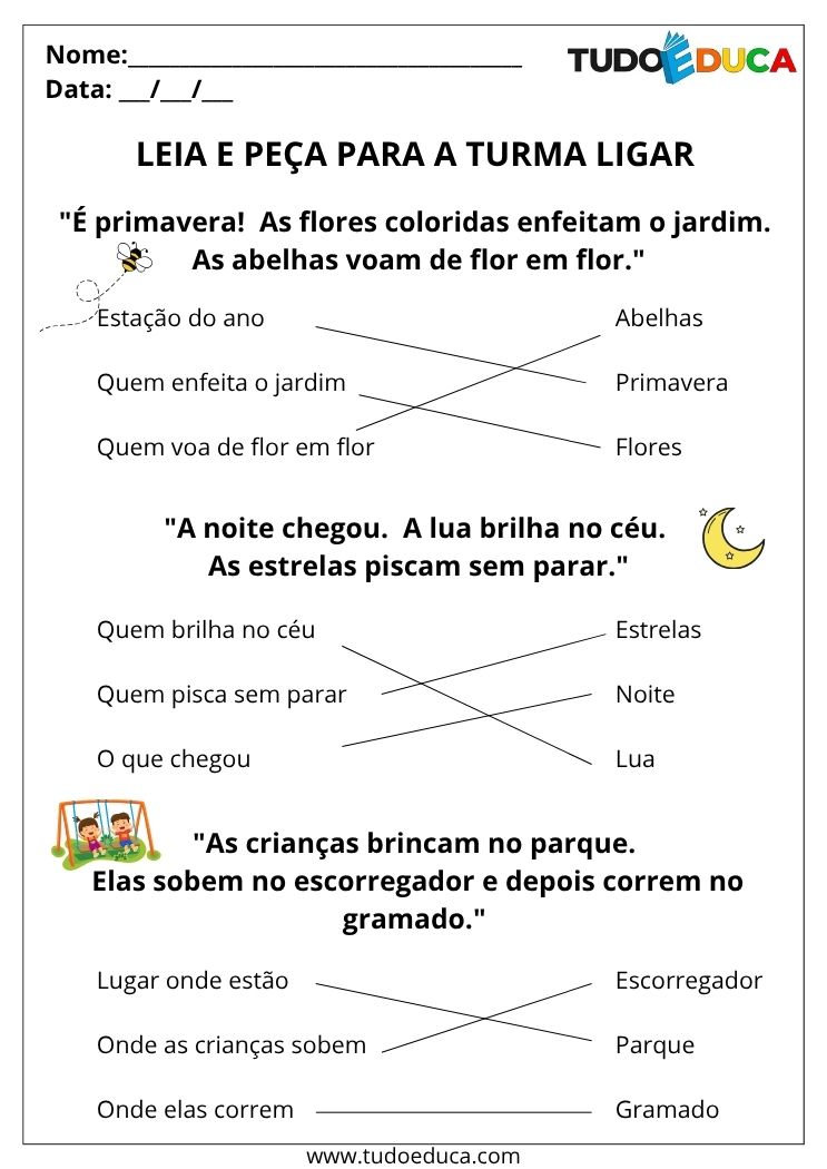 Atividade de Português com Textos Orais leitura em grupo gabarito