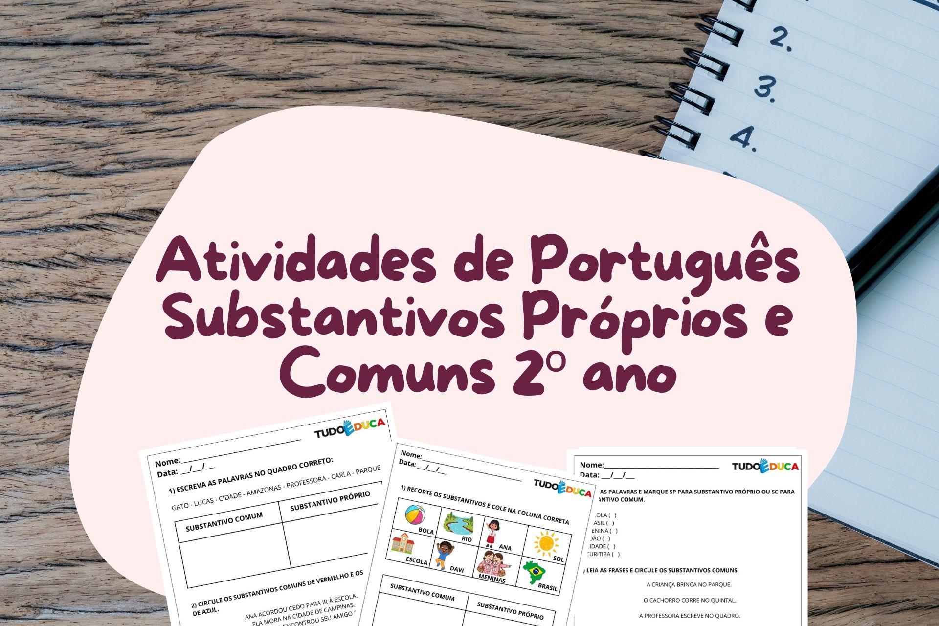 Atividades de Português Substantivos Próprios e Comuns