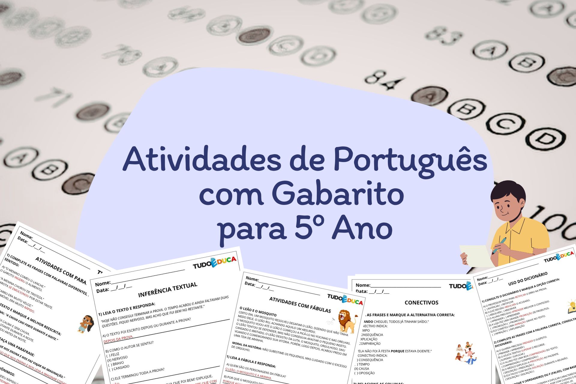 Atividades de Portugues 5 ano com gabarito