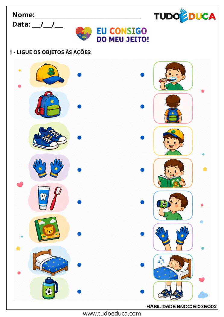 Atividade Inclusiva de Autonomia e Independência para educacao especial