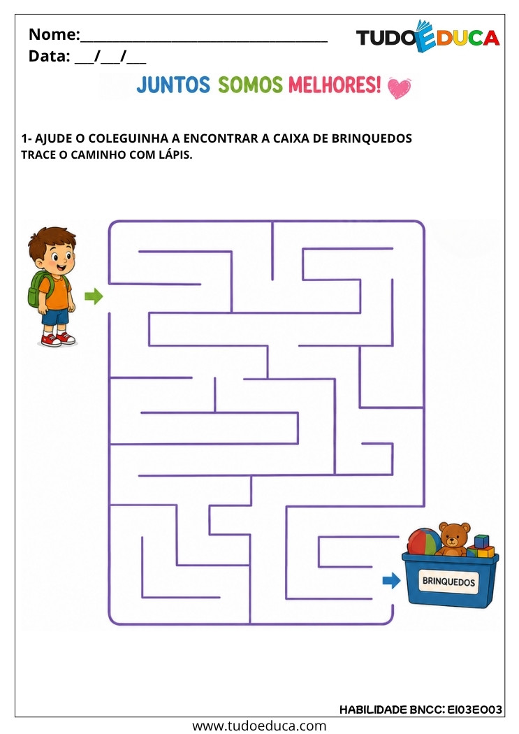 Atividade Inclusiva sobre Cooperação para alunos especiais