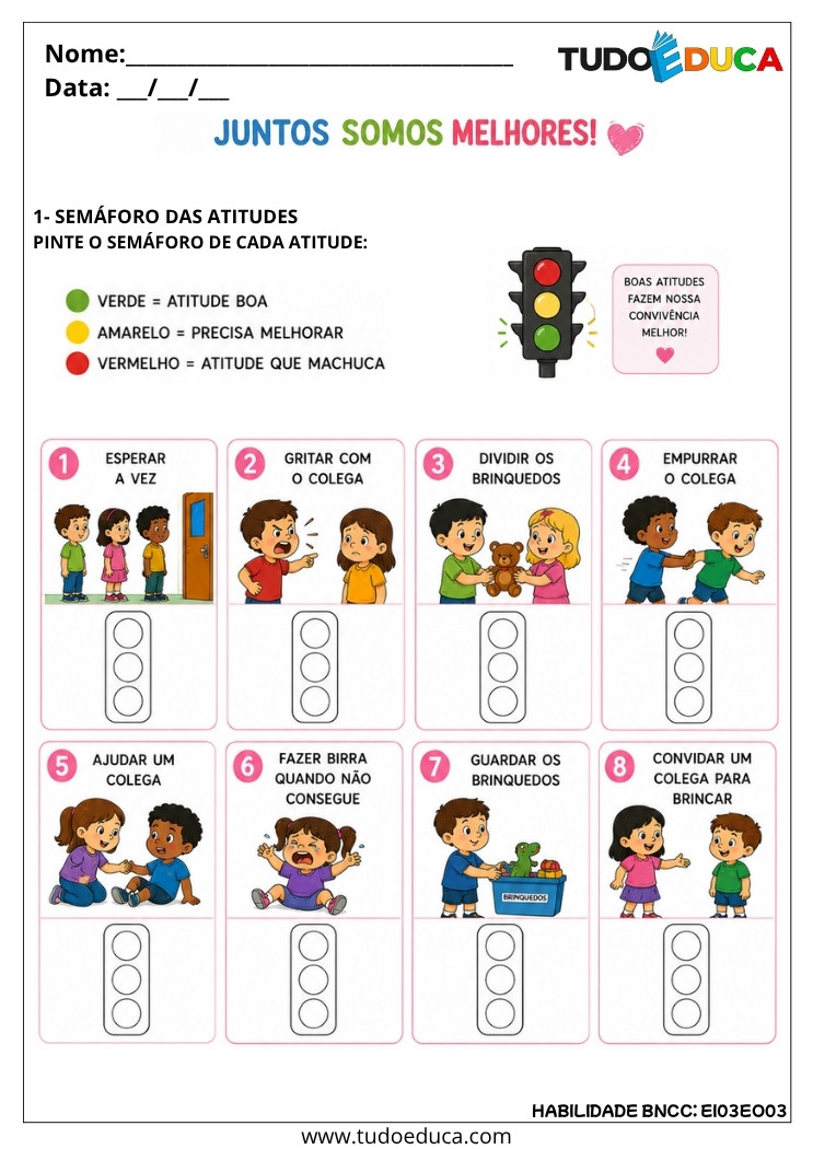 Atividade Inclusiva sobre Cooperação para tdah