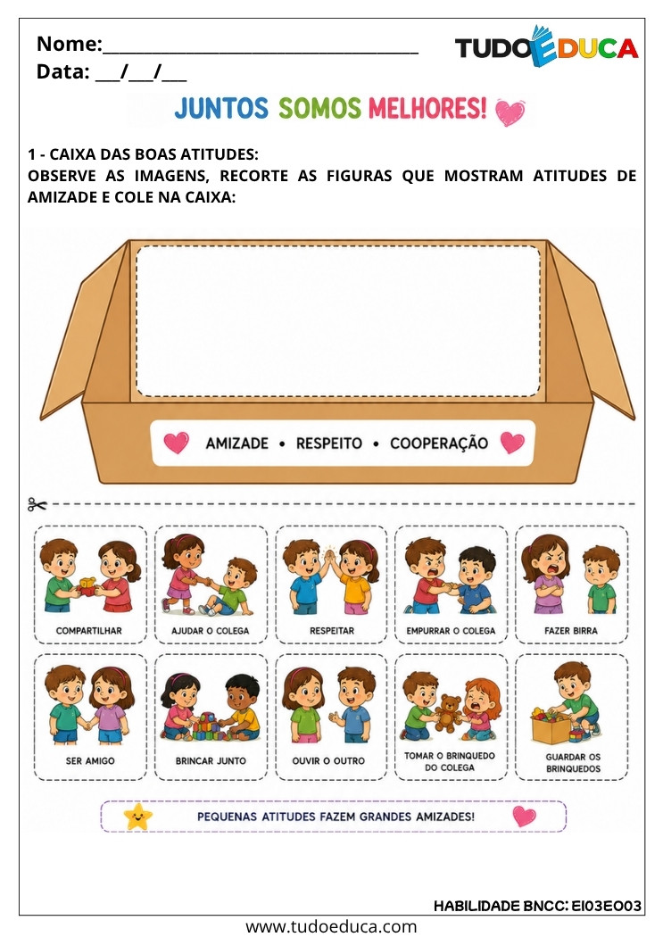 Atividade Inclusiva sobre Cooperação para tea
