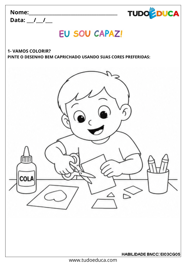 Atividade Inclusiva sobre Coordenação e Habilidades Manuais para autistas