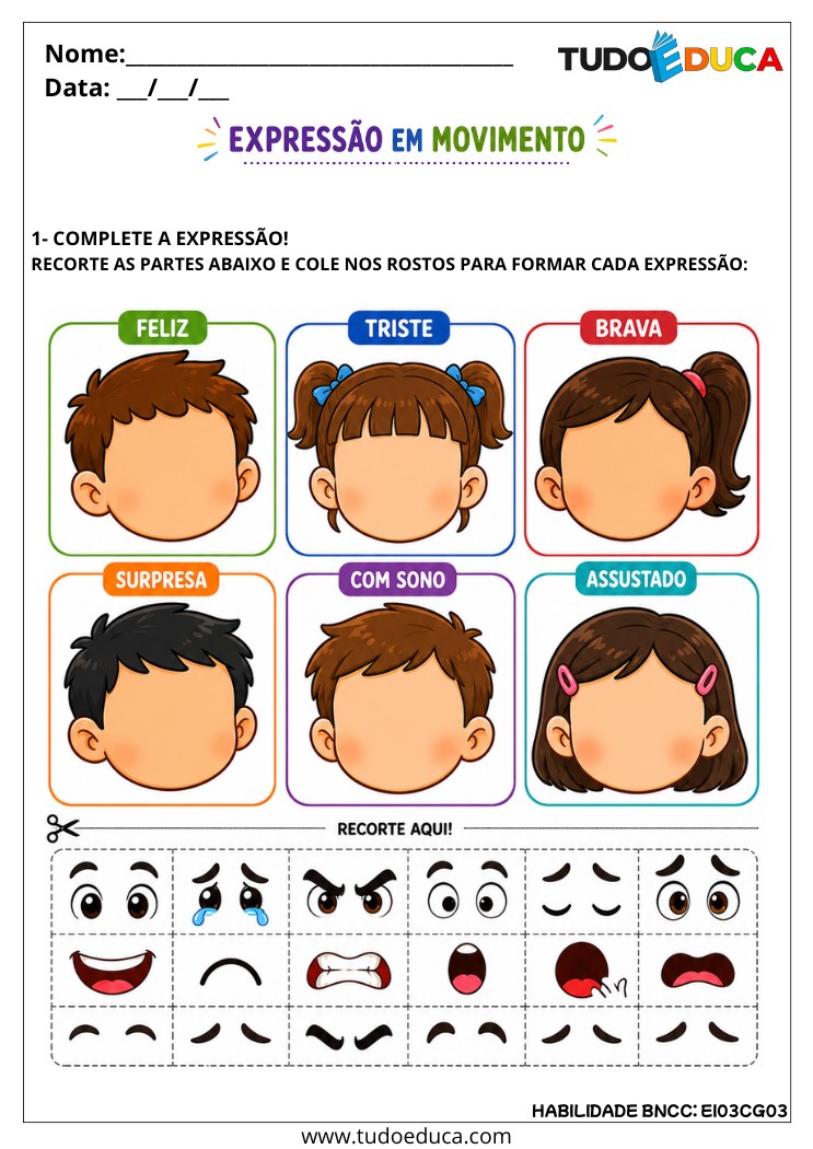 Atividade Inclusiva sobre Movimentos, Gestos e Olhares para autistas