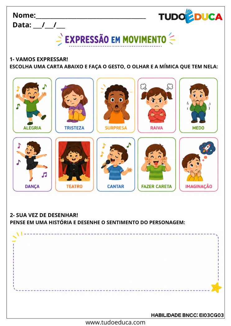 Atividade Inclusiva sobre Movimentos, Gestos e Olhares