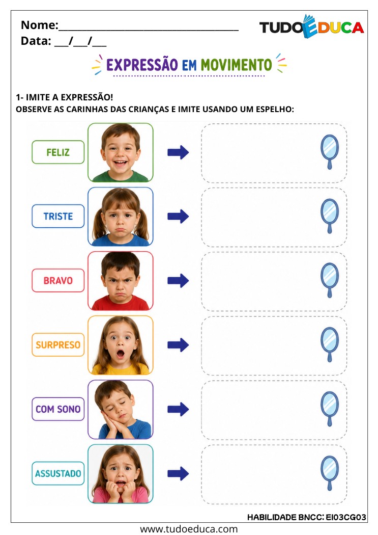 Atividade Inclusiva sobre Movimentos