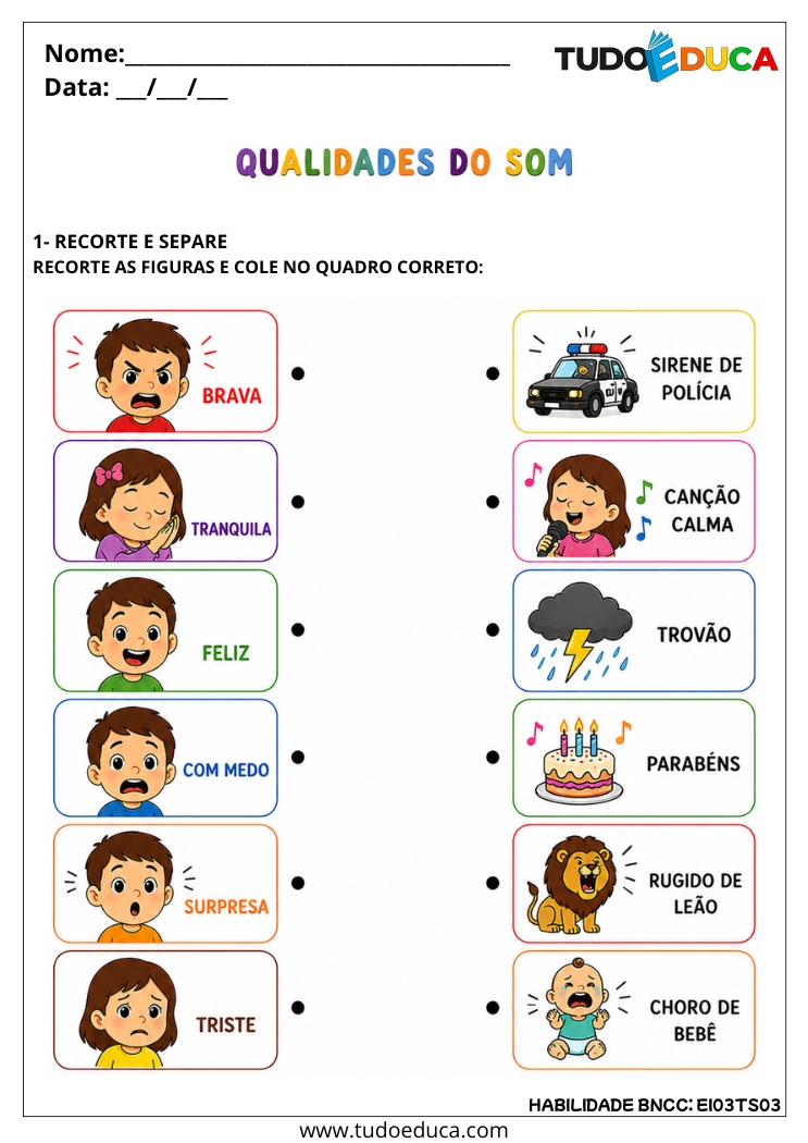 Atividade Inclusiva sobre Qualidades do Som