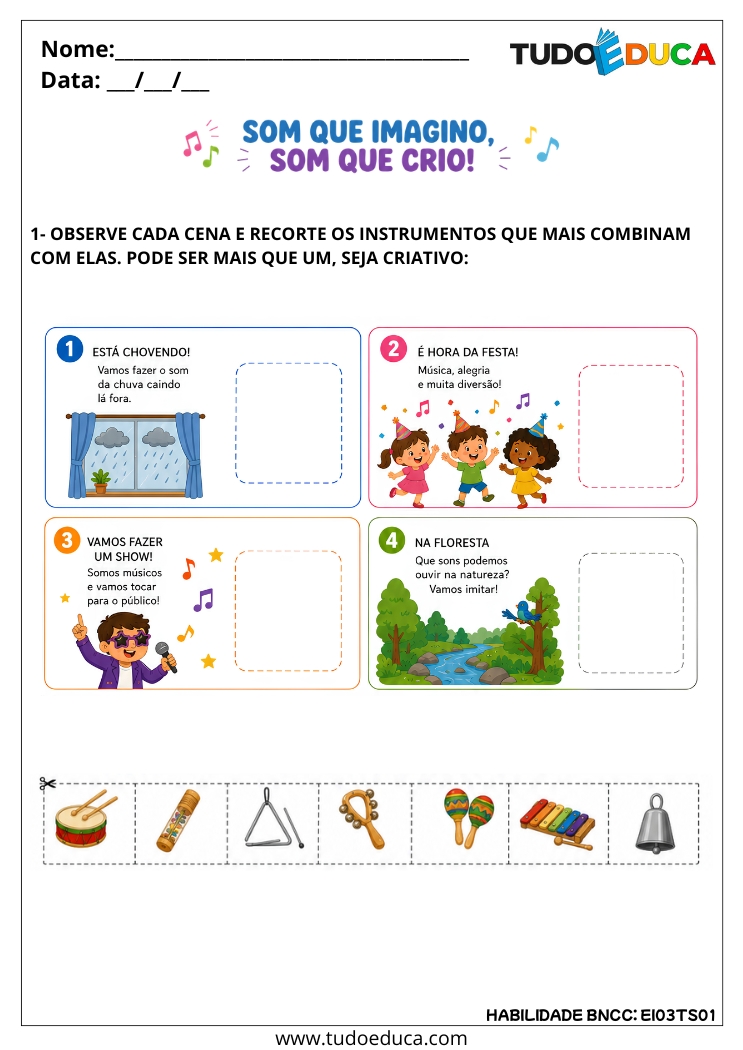 Atividade Inclusiva sobre Sons e Imaginação