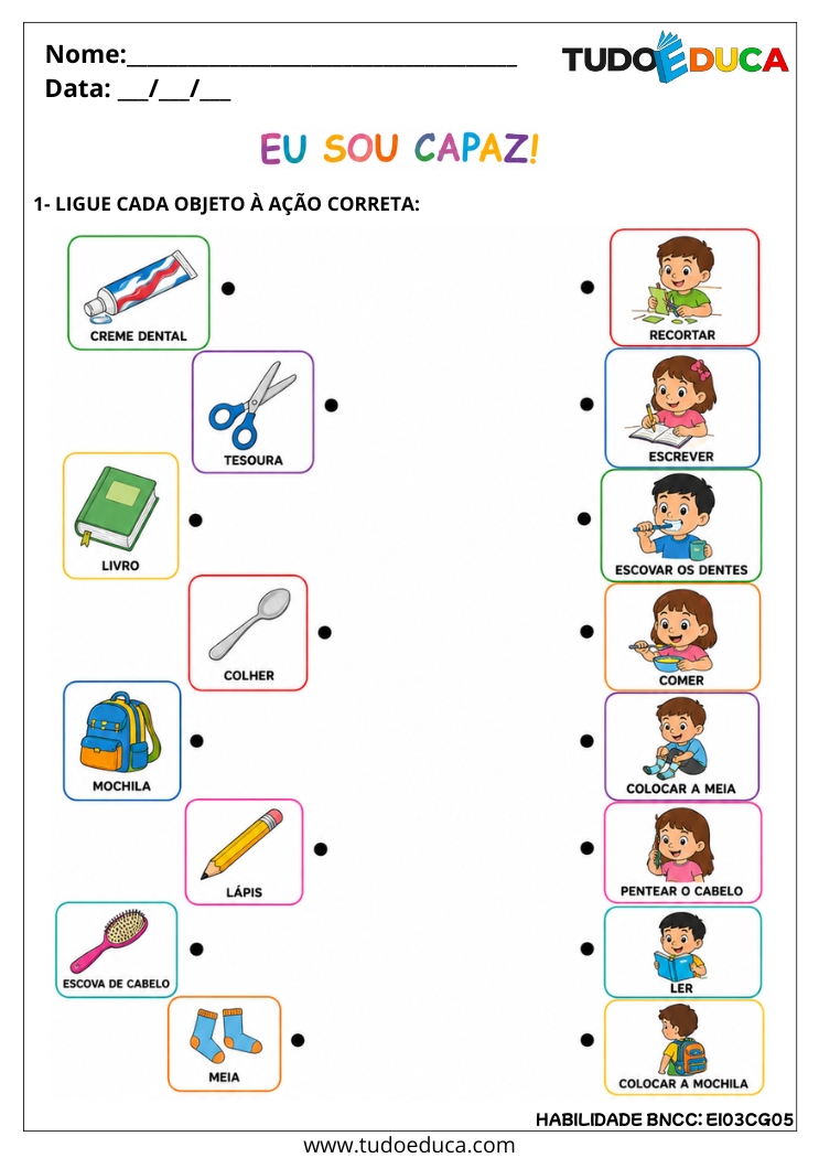 Atividade sobre Coordenação e Habilidades Manuais