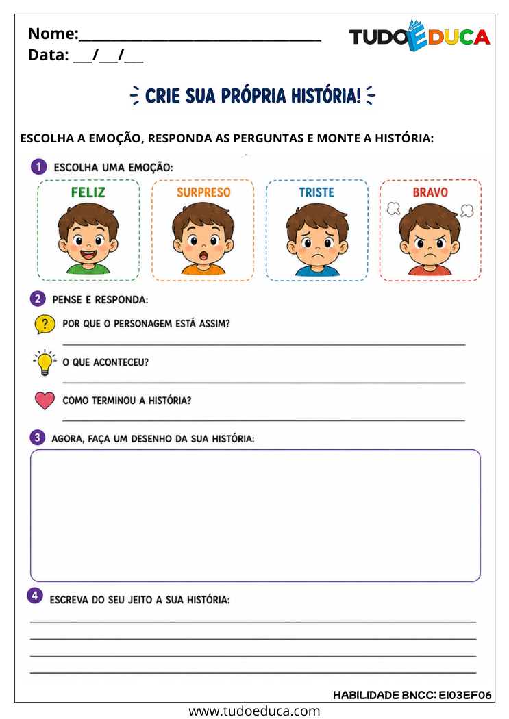 Atividade Inclusiva Produzir Histórias
