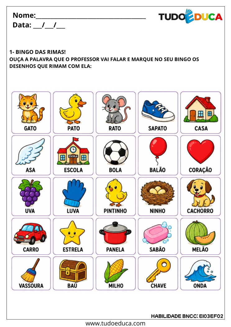 Atividade Inclusiva com Brincadeiras Cantadas e Rimas