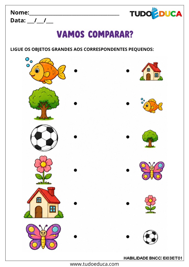 Atividade Inclusiva de Comparação de Objetos para AEE