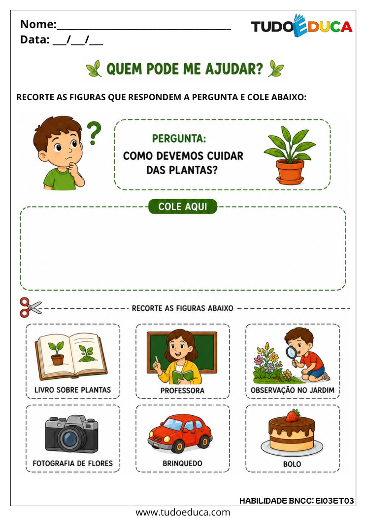 Atividade Inclusiva de Investigação da Natureza para tdah