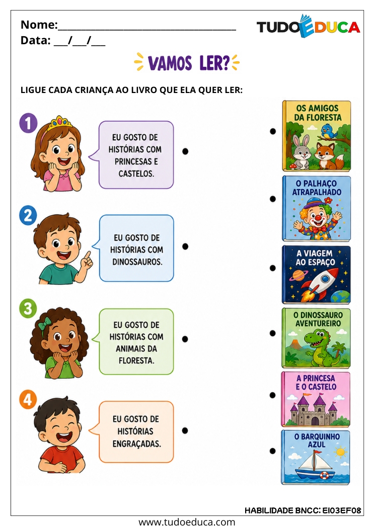 Atividade Inclusiva para Escolha de Livros para tea