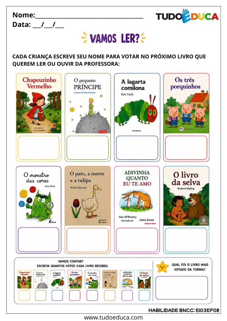 Atividade Inclusiva para Escolha de Livros