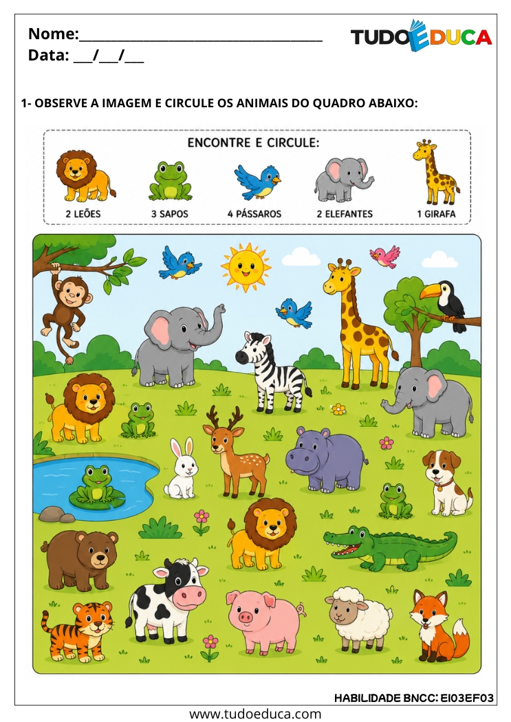 Atividade Inclusiva sobre Ilustrações e Identificação de Palavras para autistas