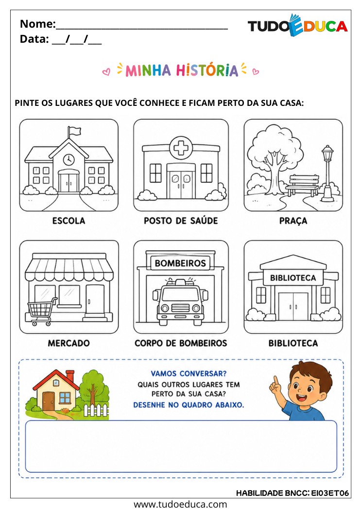 Atividade Inclusiva sobre Minha Comunidade