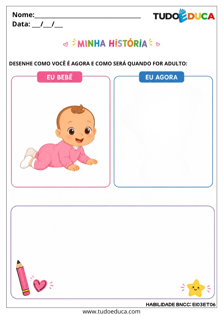 Atividade Inclusiva sobre Minha História, Família e Comunidade